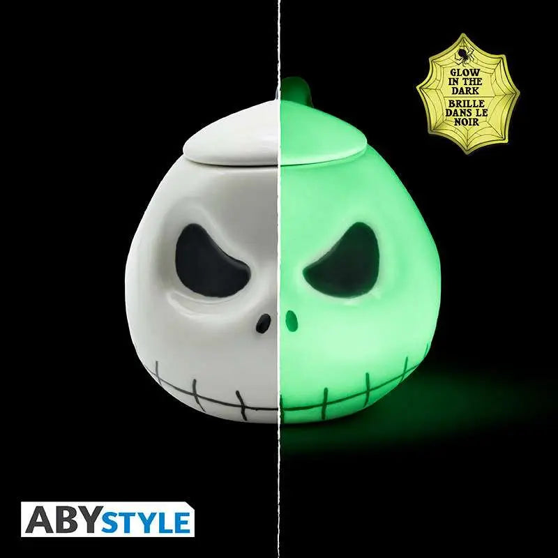 THE NIGHTMARE BEFORE CHRISTMAS JACK GLOW IN THE DARK LIGHT 3D MUG