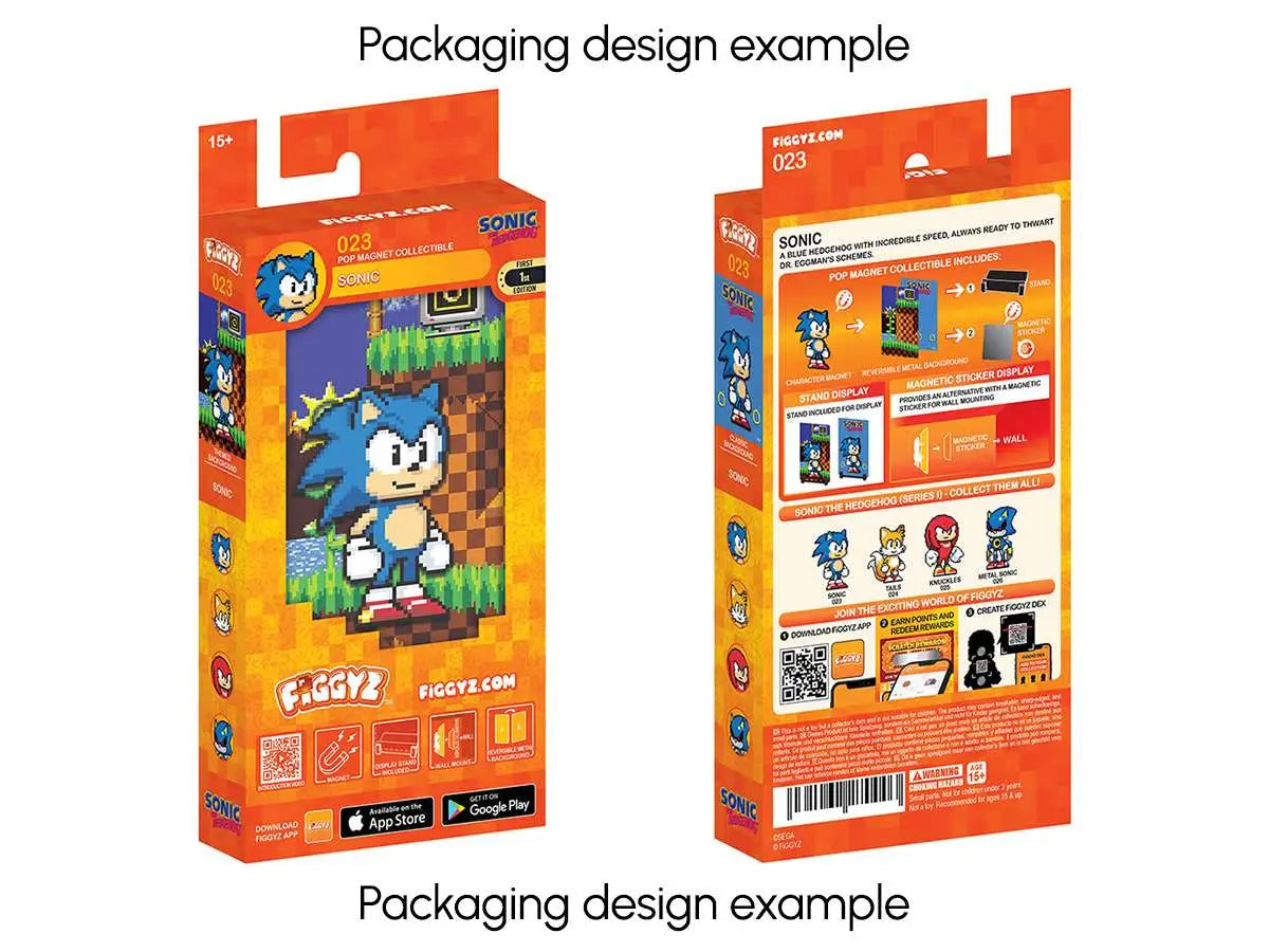 SONIC THE HEDGEHOG MODERN SILVER FIGGYZ POP COLLECTIBLE MAGNET