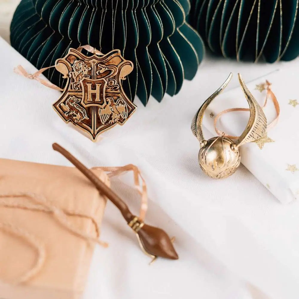 HARRY POTTER CHRISTMAS DECORATION GOLD SET (3)