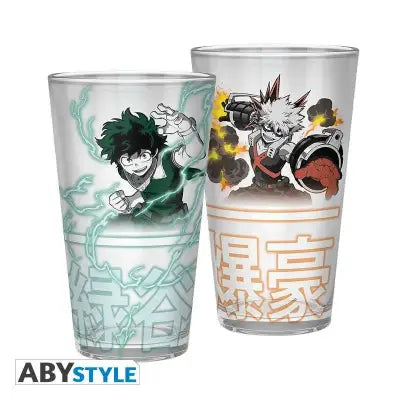 MY HERO ACADEMIA DEKU & BAKUGO LARGE GLASS