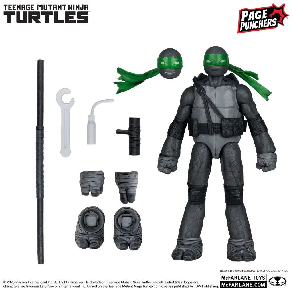 TEENAGE MUTANT NINJA TURTLES 5inch RAPHAEL FIGURE WITH COMIC (B,W&G VARIANT)