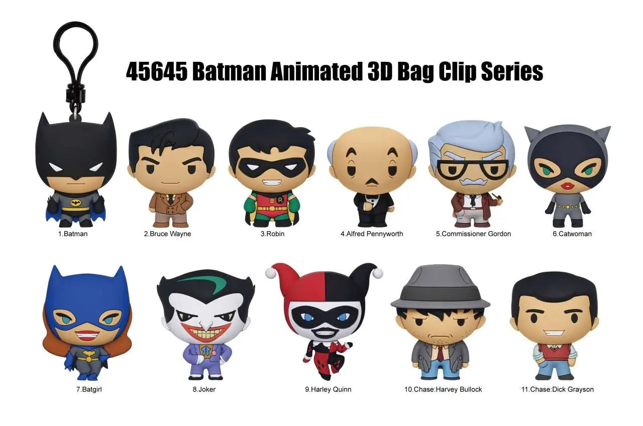 BATMAN ANIMATED BAG CLIP BLIND BOX DISPLAY (24)