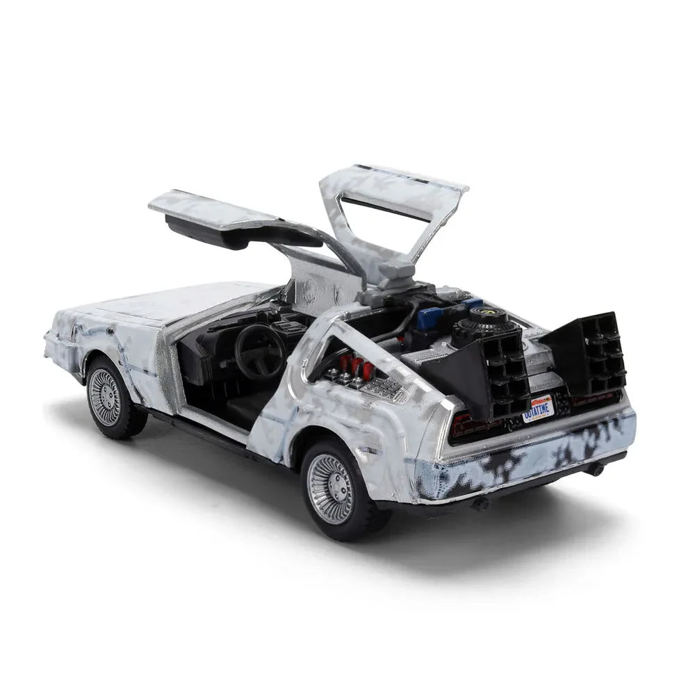 BACK TO THE FUTURE PART I 40TH ANNIVERSARY 1982 DELOREAN FROST EFFECT 1/32 DIE-CAST MODEL VAN BOX LIMITED EDITION