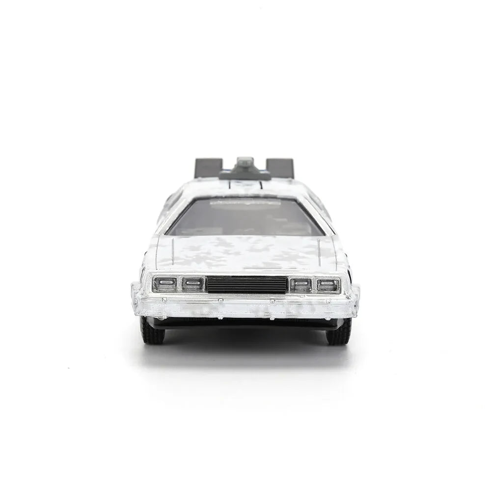 BACK TO THE FUTURE PART I 40TH ANNIVERSARY 1982 DELOREAN FROST EFFECT 1/32 DIE-CAST MODEL VAN BOX LIMITED EDITION