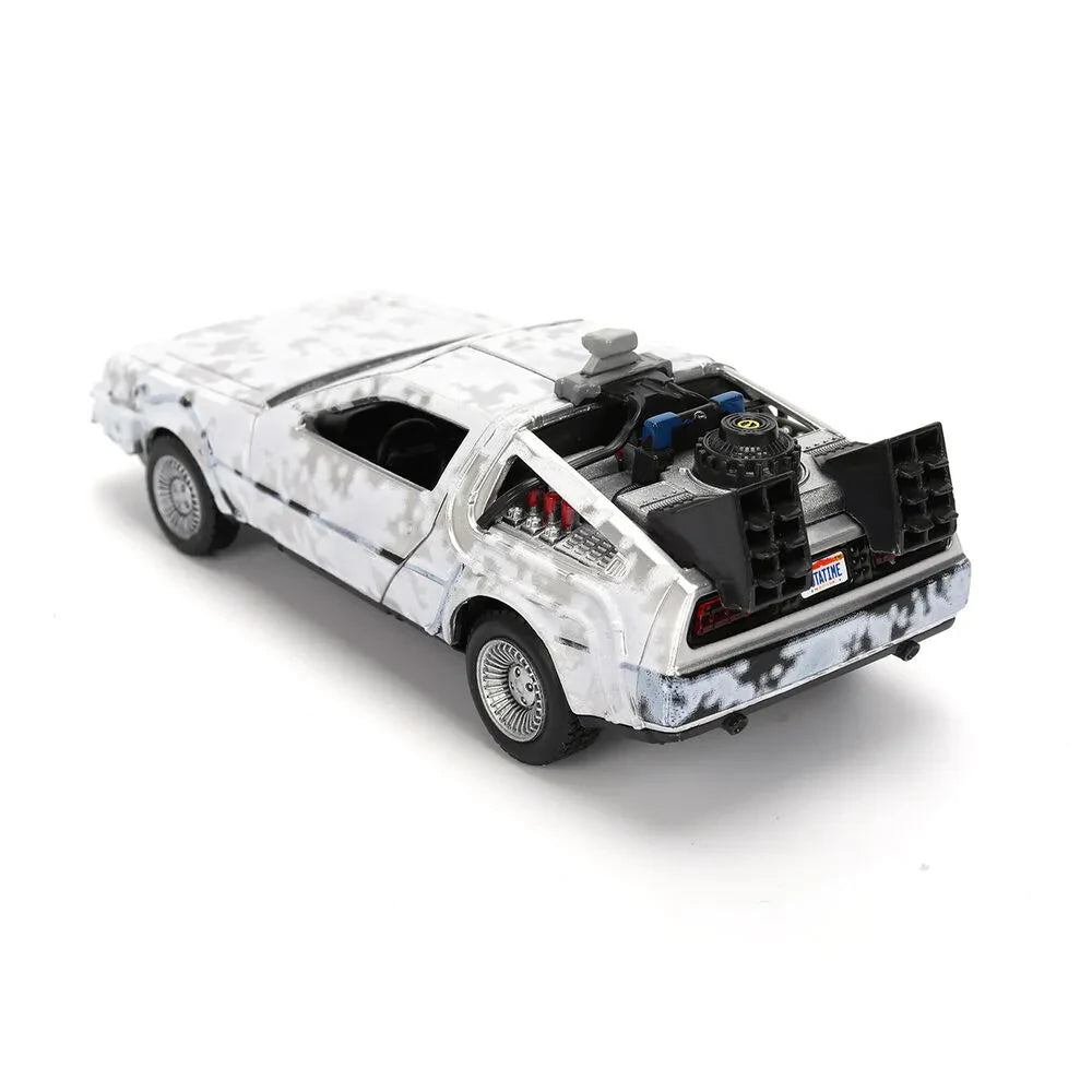 BACK TO THE FUTURE PART I 40TH ANNIVERSARY 1982 DELOREAN FROST EFFECT 1/32 DIE-CAST MODEL VAN BOX LIMITED EDITION