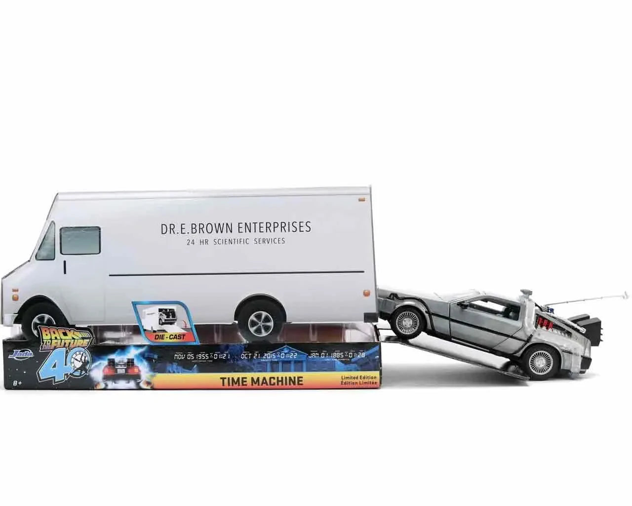 BACK TO THE FUTURE PART I 1982 DELOREAN 40TH ANNIVERSARY 1/24 DIE-CAST MODEL LIMITED EDITION