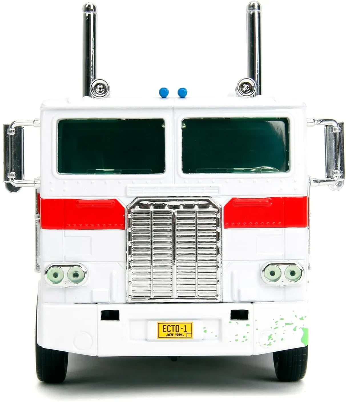 TRANSFORMERS G1 X GHOSTBUSTERS OPTIMUS PRIME x ECTO 1 1/24 DIE-CAST MODEL
