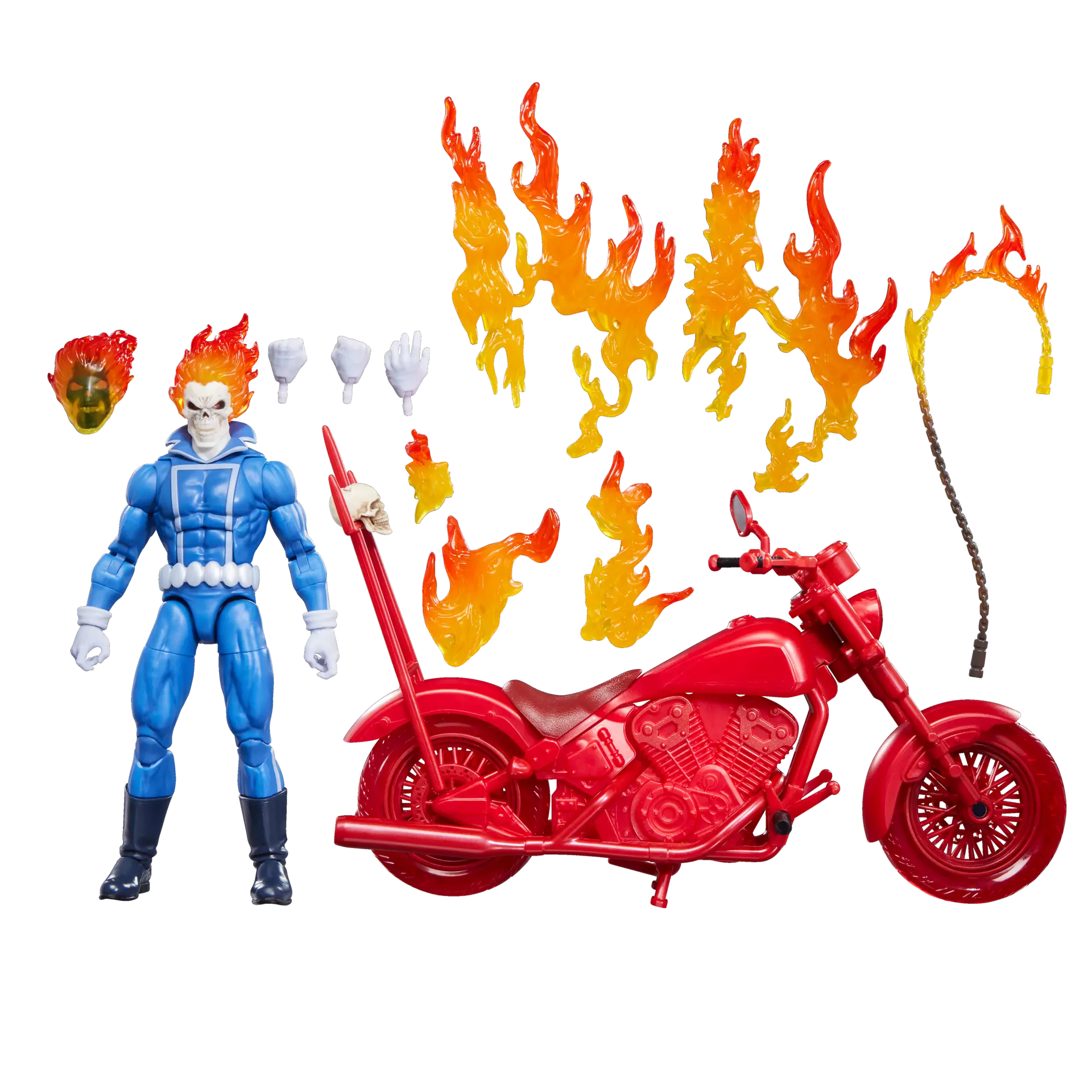 MARVEL LEGENDS GHOST RIDER JHONNY BLAZE WITH BIKE ACTION FIGURE