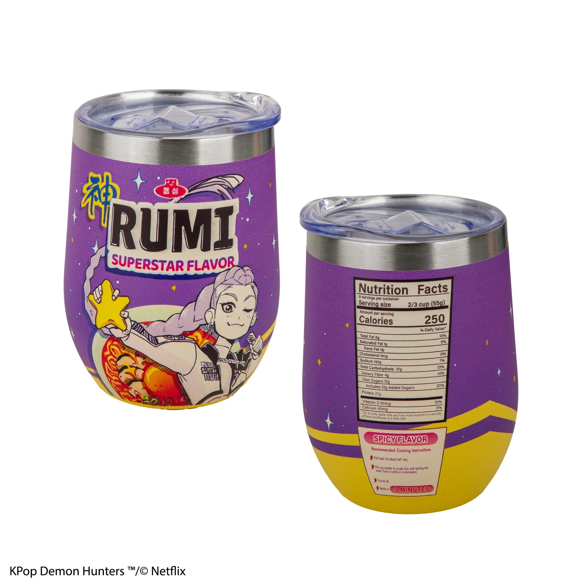 KPOP DEMON HUNTERS RUMI SUPERSTAR FLAVOR THERMAL TRAVEL MUG