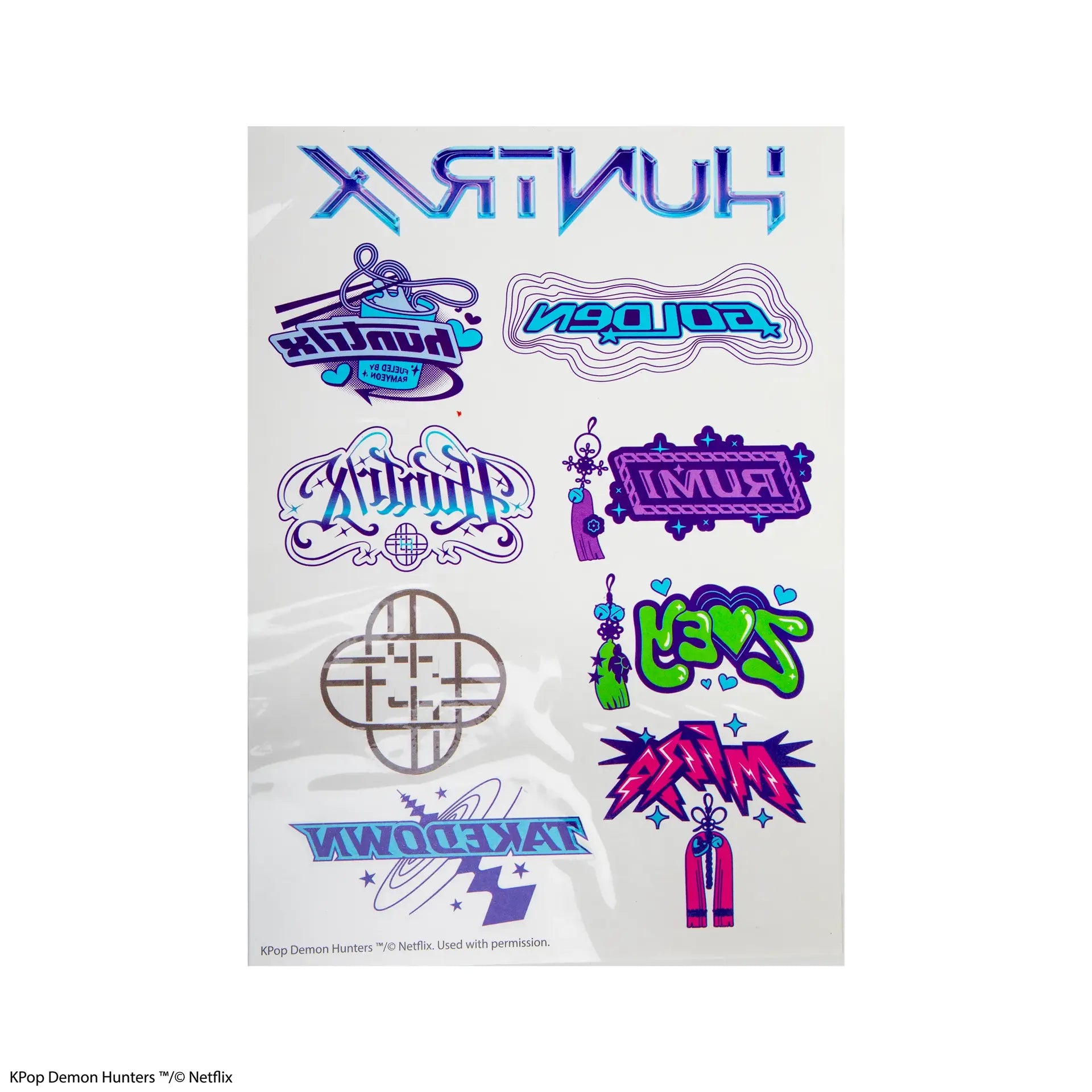 KPOP DEMON HUNTERS TATTOO STICKERS