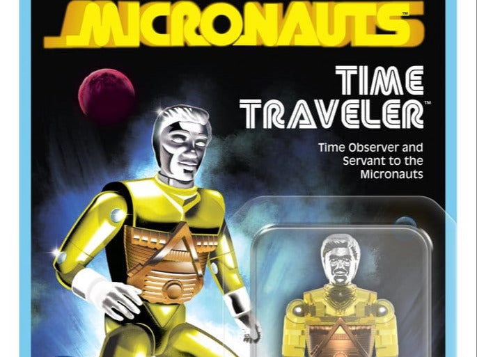 MICRONAUTS WAVE 03 TIME TRAVELER YELLOW TRANSLUCENT REACTION+ FIGURE