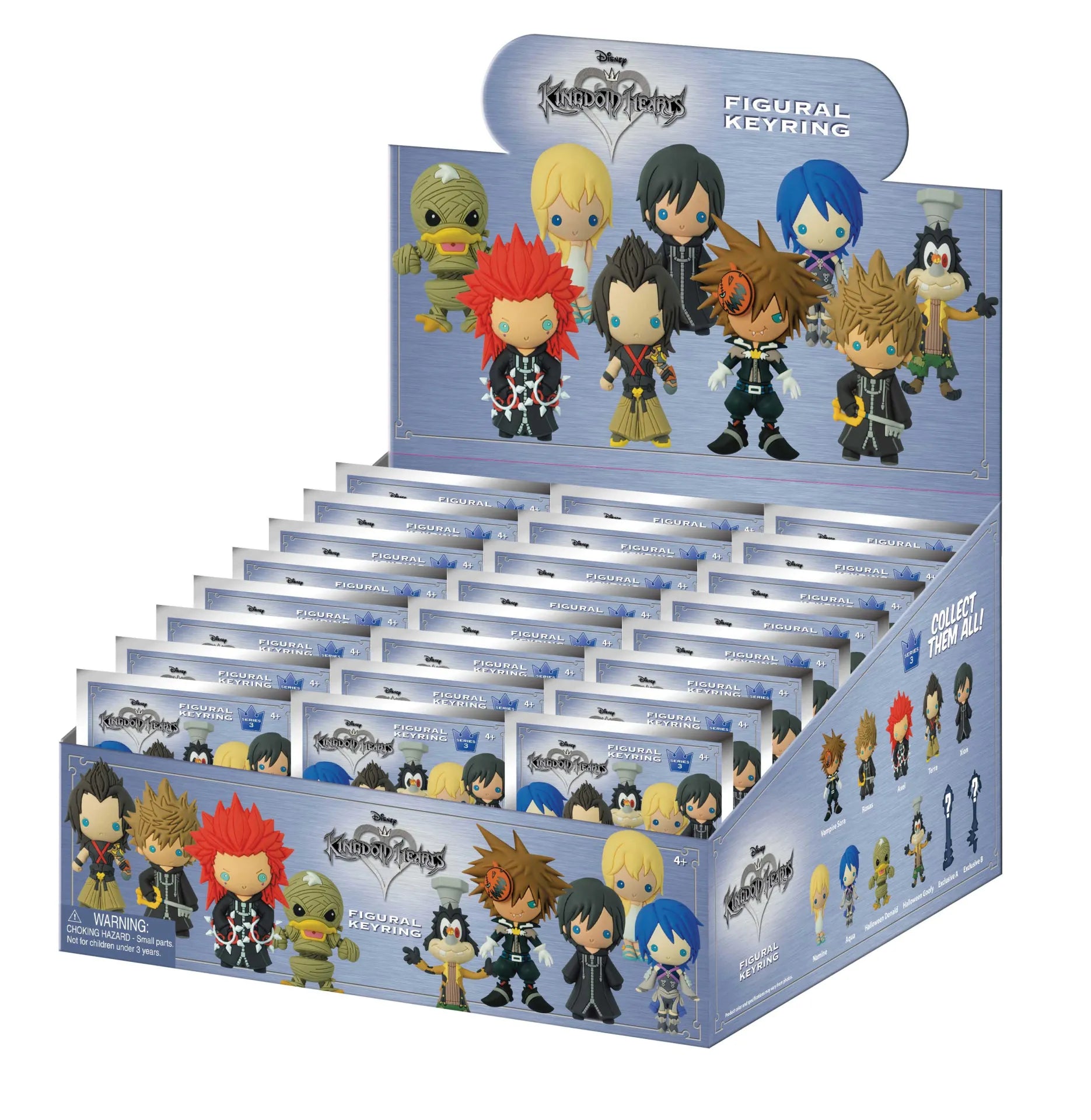 KINGDOM HEARTS SERIES 3 BAG CLIP BLIND BOX DISPLAY (24)