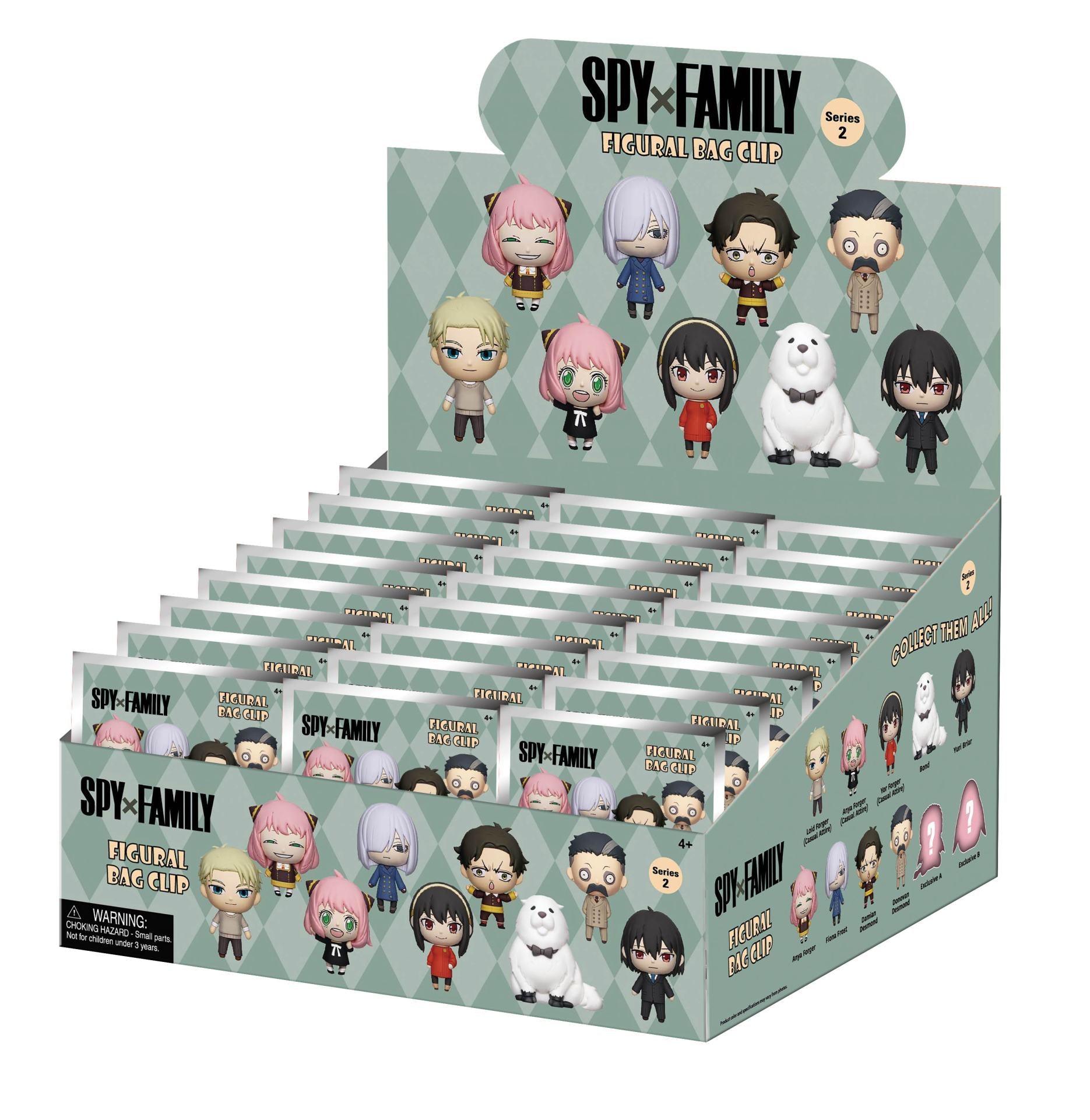SPY X FAMILY SERIES 2 BAG CLIP BLIND BOX DISPLAY (24)