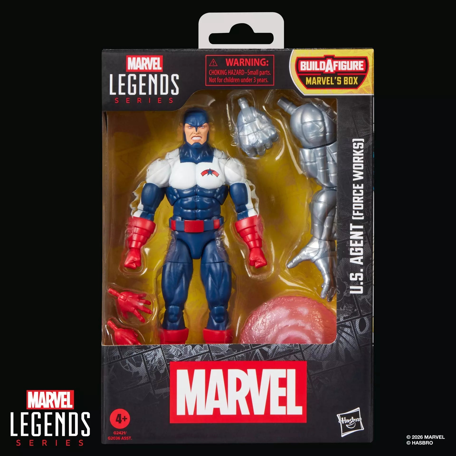 MARVEL LEGENDS BUILDABLE FIGURE SERIES BOX US AGENT FORCE WORKS ACTION FIGURE