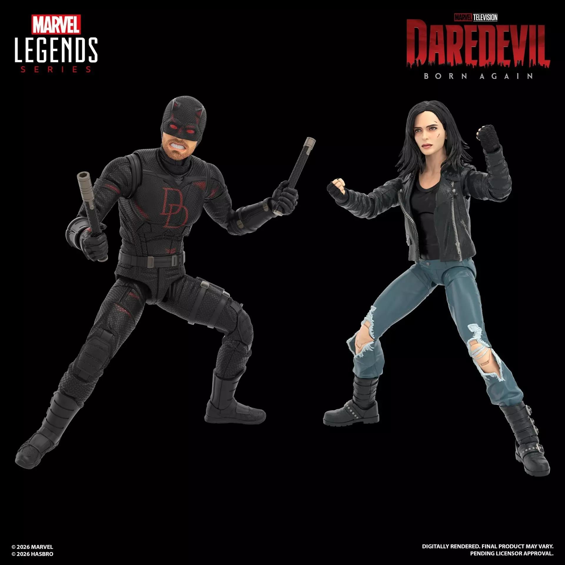 MARVEL LEGENDS DAREDEVIL BORN AGAIN DAREDEVIL AND JESSICA JONES ACTION FIGURES