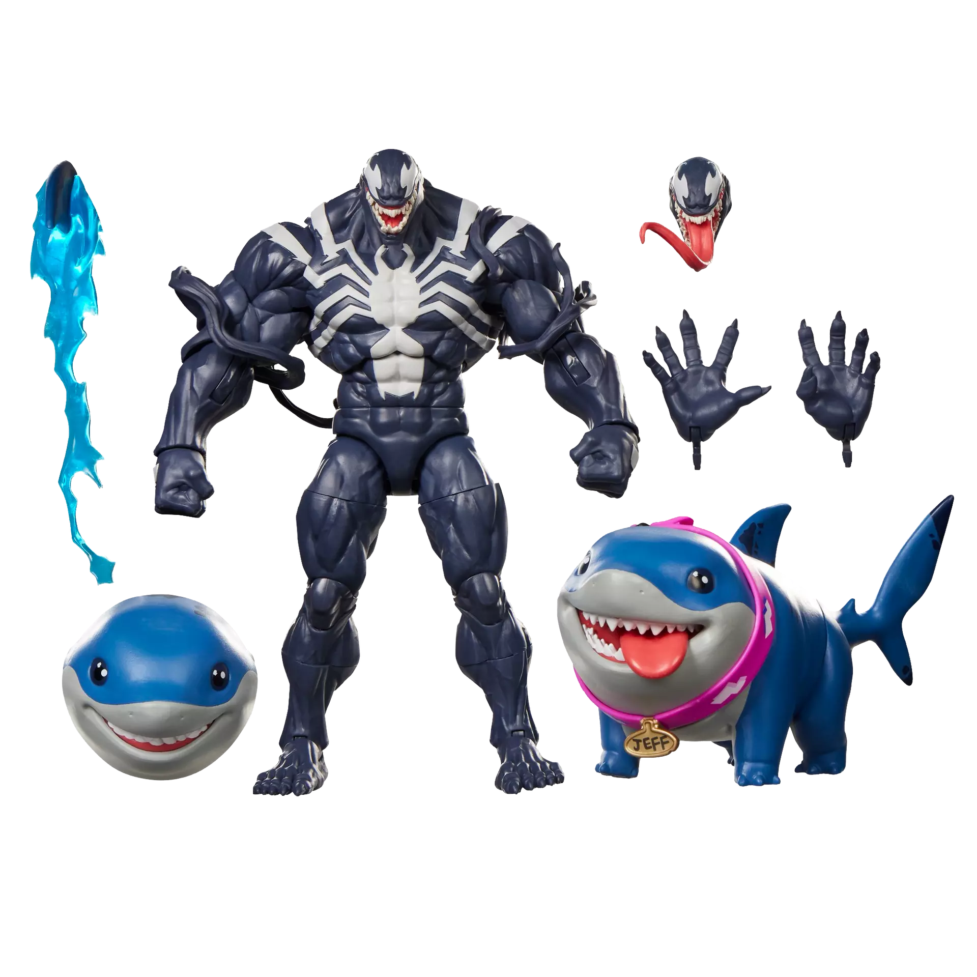 MARVEL LEGENDS MARVEL RIVALS VENOM AND JEFF THE LAND SHARK ACTION FIGURES