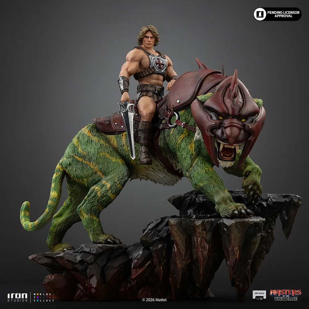 MASTERS OF THE UNIVERSE 2026 HE-MAN AND BATTLECAT 1/10 STATUE