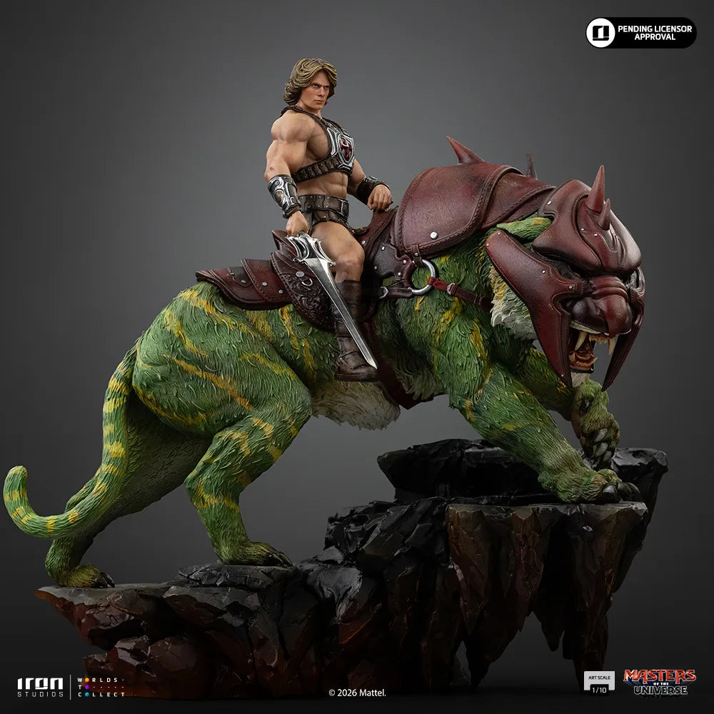 MASTERS OF THE UNIVERSE 2026 HE-MAN AND BATTLECAT 1/10 STATUE