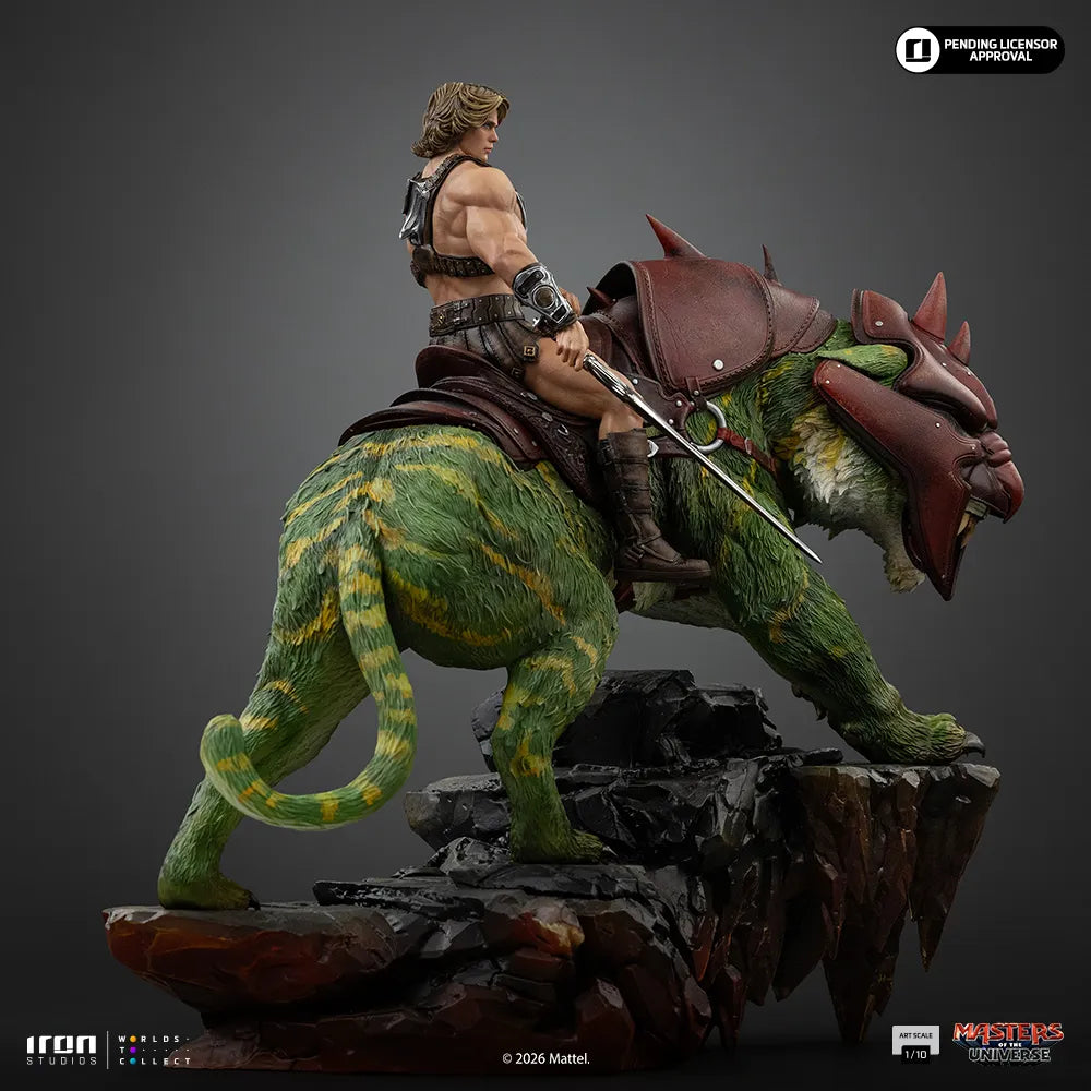 MASTERS OF THE UNIVERSE 2026 HE-MAN AND BATTLECAT 1/10 STATUE