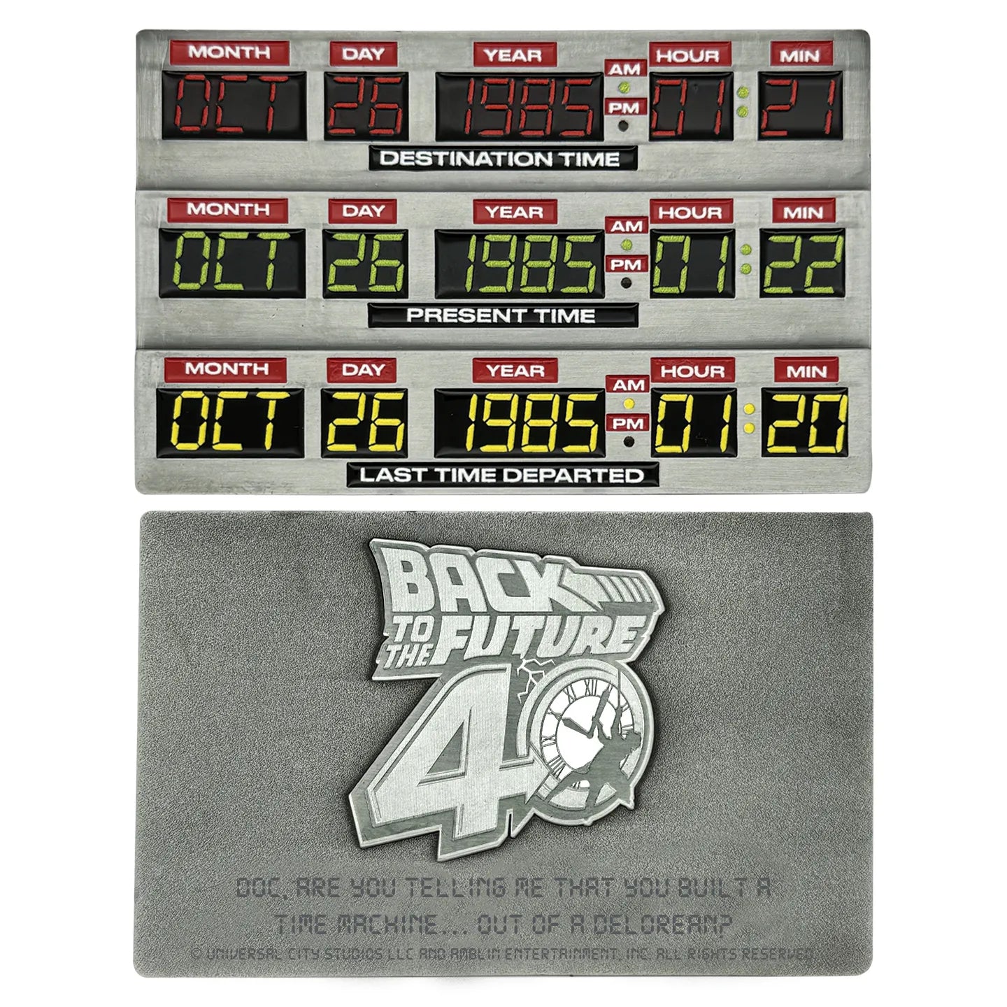 BACK TO THE FUTURE TIME CIRCUIT LIMTED EDITION METAL INGOT