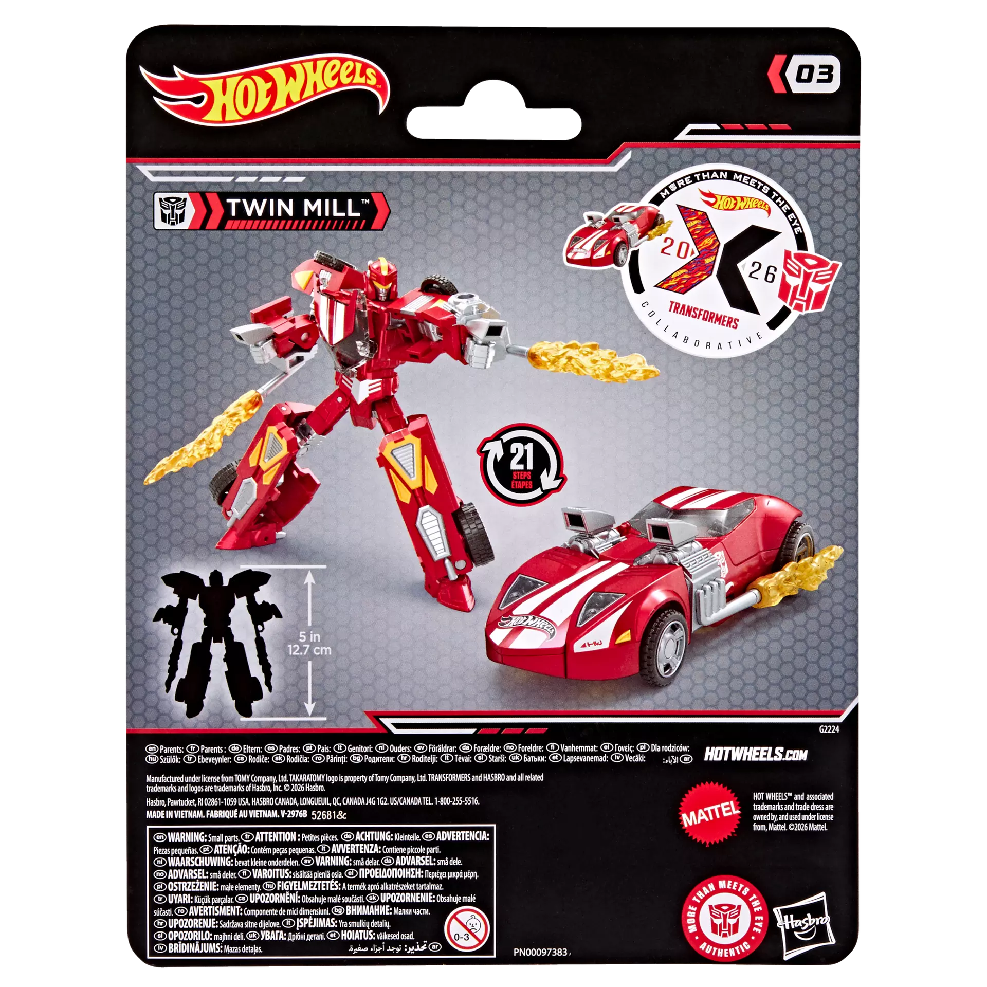 TRANSFORMERS X HOT WHEELS TWIN MILL ACTION FIGURE