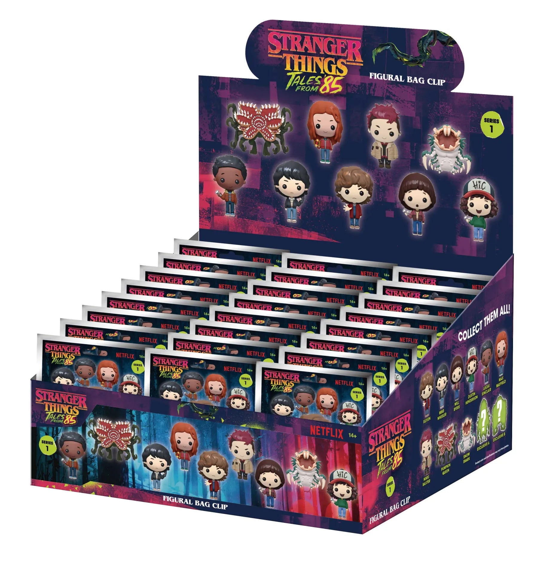 STRANGER THINGS TALES OF 85 S1 BAG CLIP BLIND BOX DISPLAY (24)