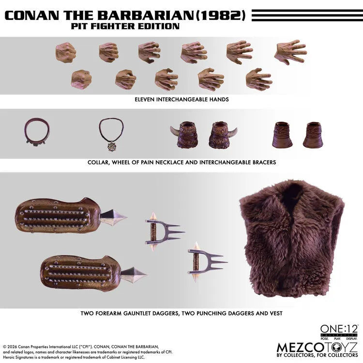 ONE 12 COLLECTIVE CONAN THE BARBARIAN PIT FIGHTER EDITION ACTION FIGURE