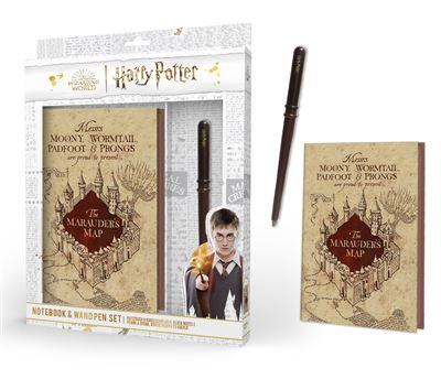 HARRY POTTER MARAUDERS MAP NOTEBOOK & WAND PEN SET