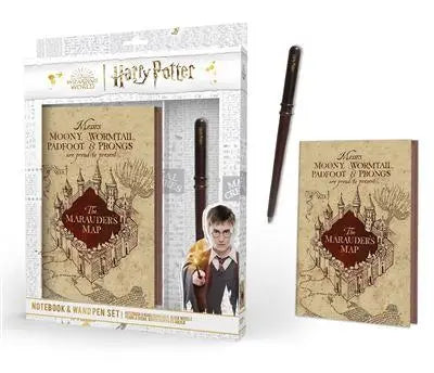 HARRY POTTER MARAUDERS MAP NOTEBOOK & WAND PEN SET