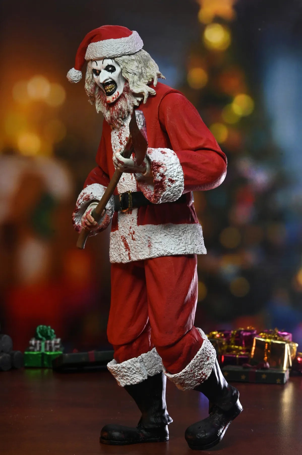 TERRIFIER 3 ART THE CLOWN SANTA SUIT BLOODY ULTIMATE ACTION FIGURE