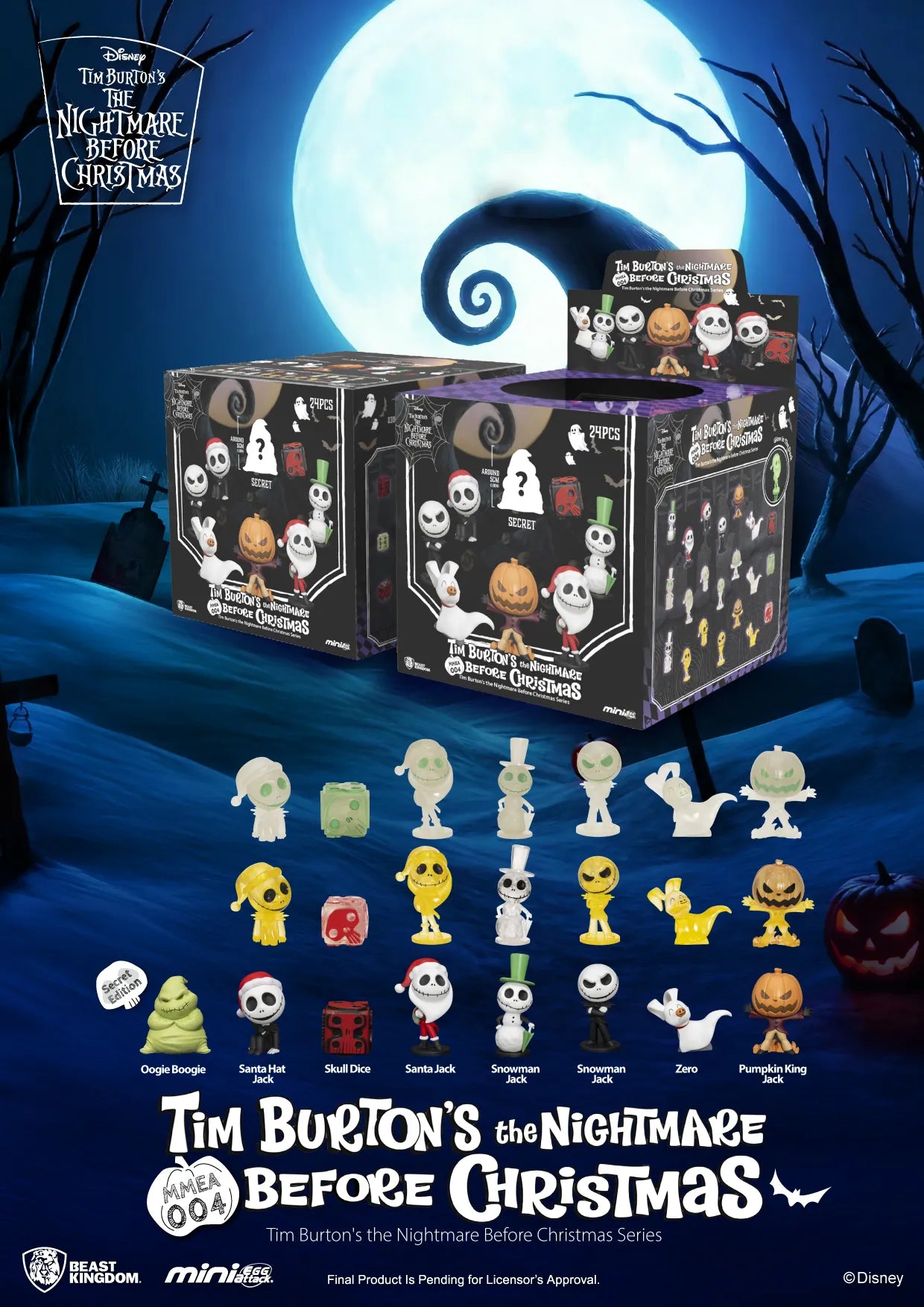 THE NIGHTMARE BEFORE CHRISTMAS TIM BURTON SERIES DISPLAY SET (24)
