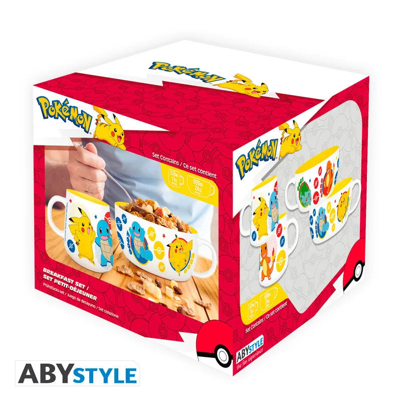 POKEMON PIKACHU & KANTO STARTERS BREAKFAST SET