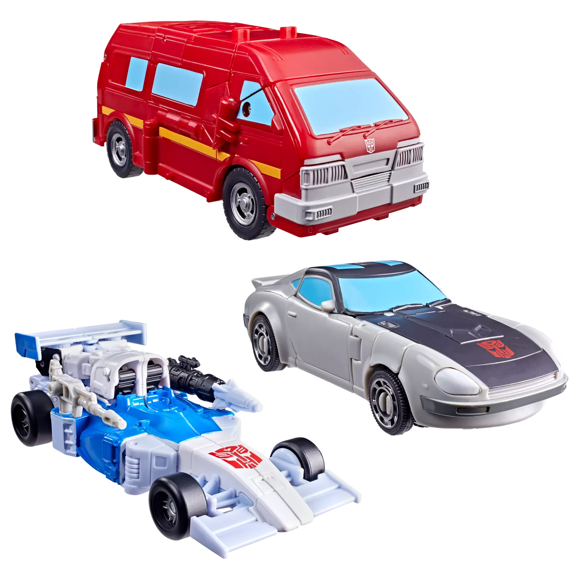 TRANSFORMERS AGE OF THE PRIME MIRAGE IRONHIDE AND BLUESTREAK ACTION FIGURES