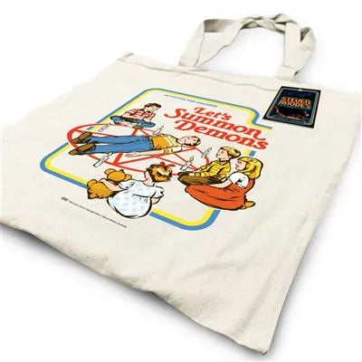 STEVEN RHODES LET'S SUMMON DEMONS TOTE BAG
