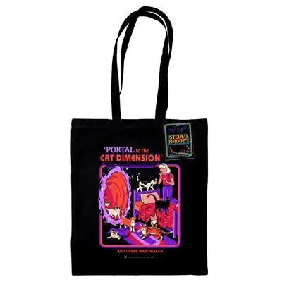 STEVEN RHODES PORTAL TO THE CAT DIMENSION TOTE BAG