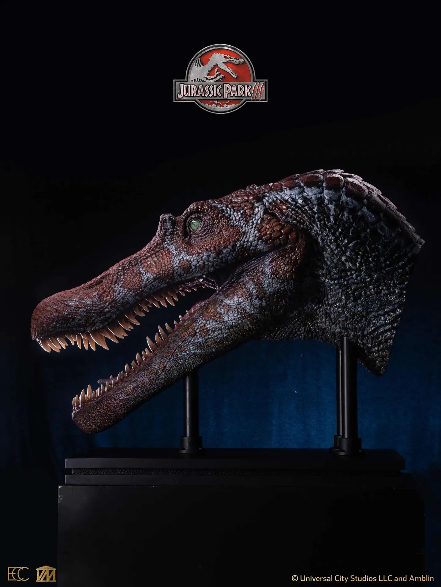 JURASSIC PARK 3 SPINOSAURUS HALF-SCALE HEAD PROP REPRODUCTION