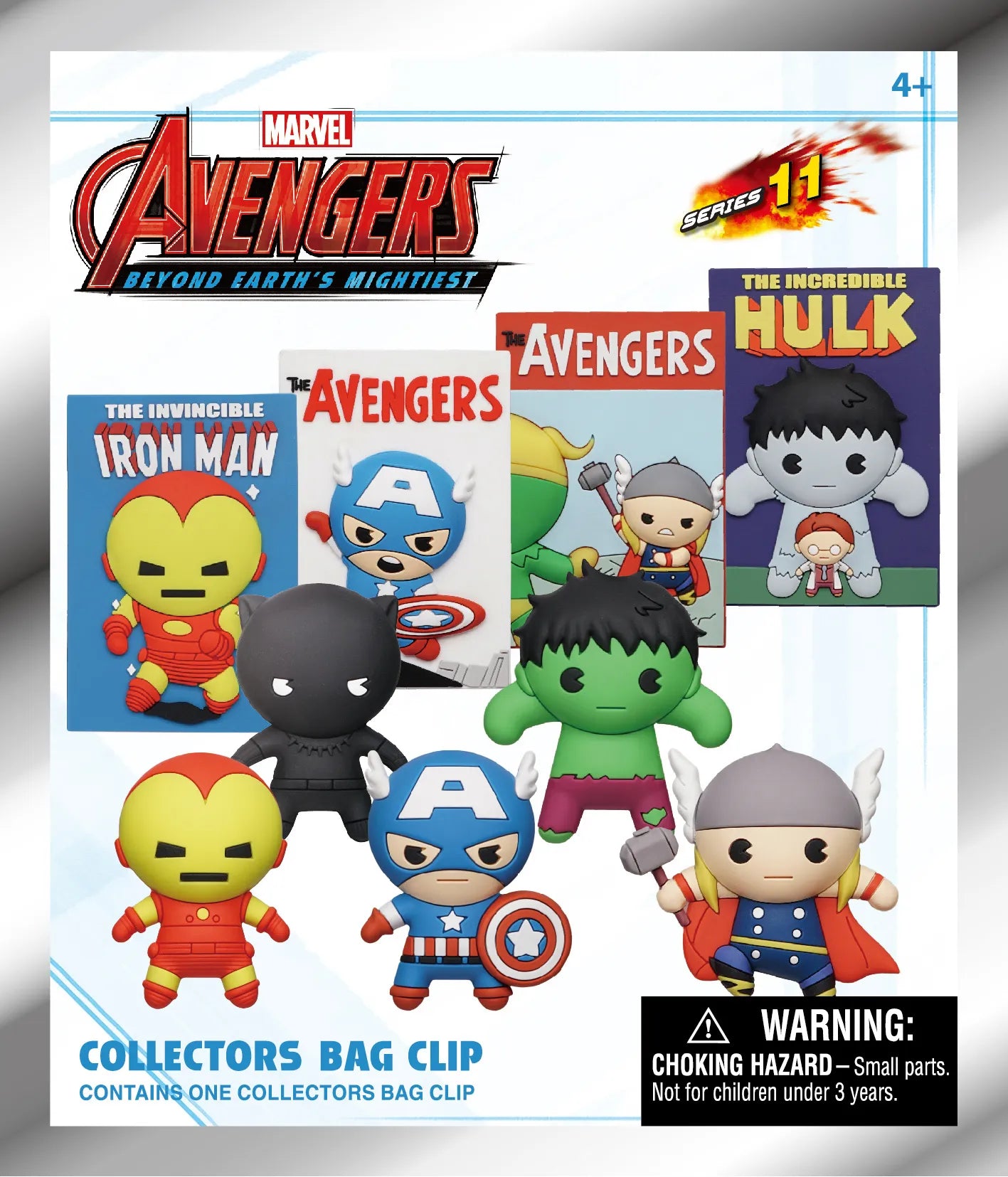 AVENGERS 60TH COMIC COVERS BAG CLIP BLIND BOX DISPLAY (24)