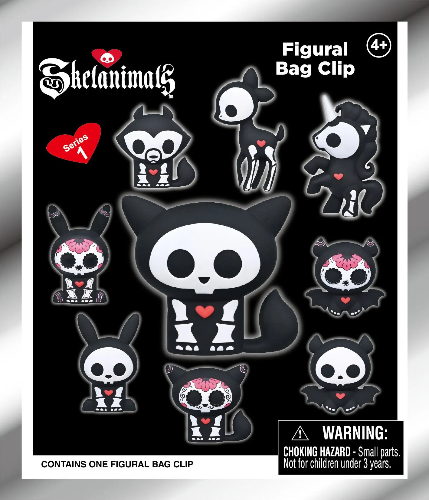 SKELANIMALS BAG CLIP BLIND BOX DISPLAY (24)