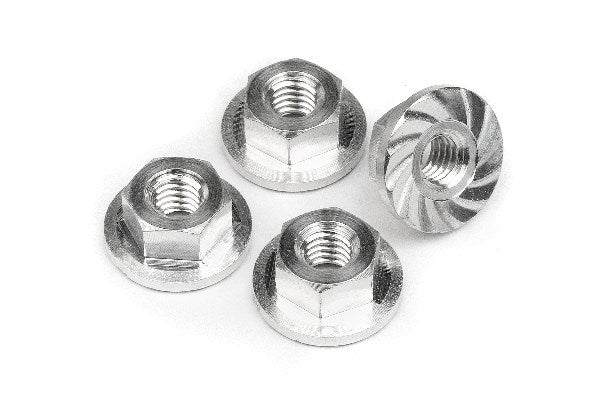 Serrated Flange Nut M4X10.8Mm (4Pcs)