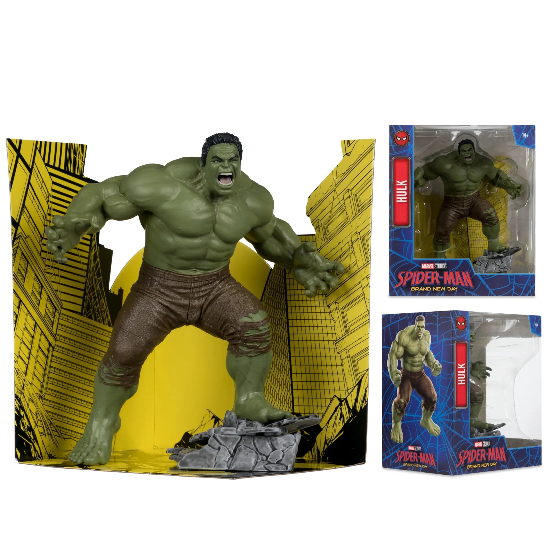MARVEL STUDIOS COLL 1:10 WV1 SPIDER-MAN BRAND NEW DAY SAVAGE HULK FIGURE