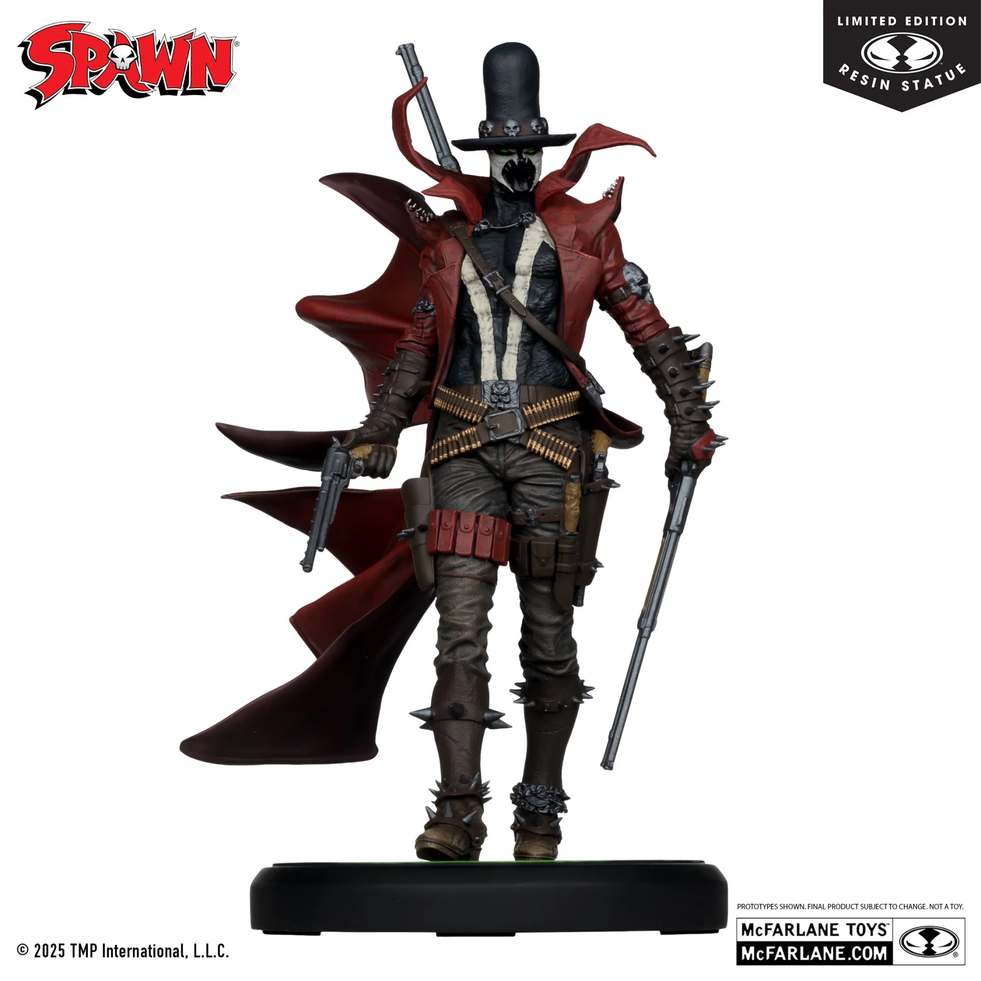 SPAWN BLACK WHITE & RED ALL OVER GUNSLINGER SPAWN BY TODD MCFARLANE RESIN STATUE
