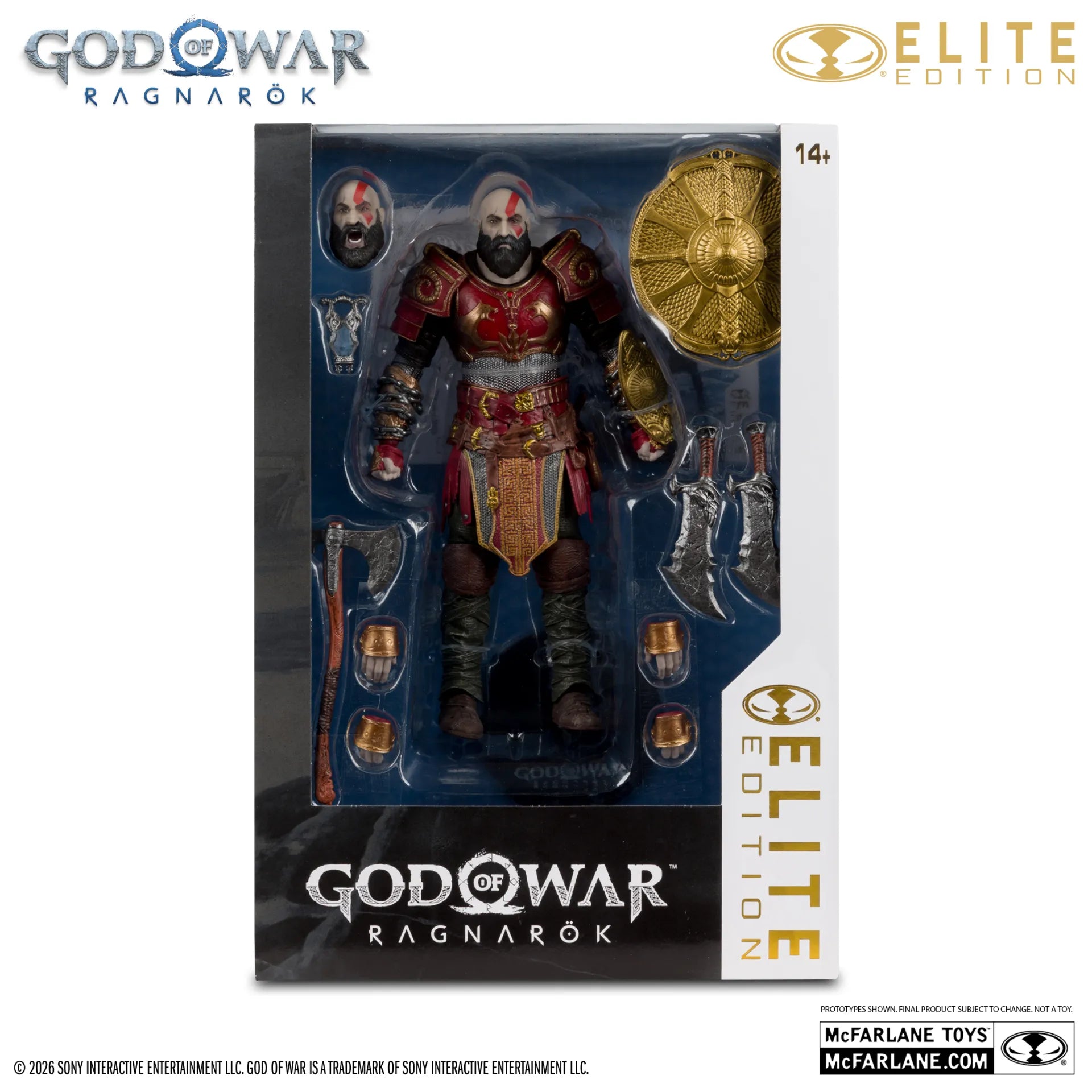 MCFARLANE ELITE EDITION 7INCH GOD OF WAR KRATOS ARES ARMOR FIGURE
