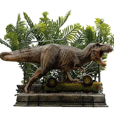 JURASSIC PARK ICONS T-REX BREAKOUT SET A STATUE