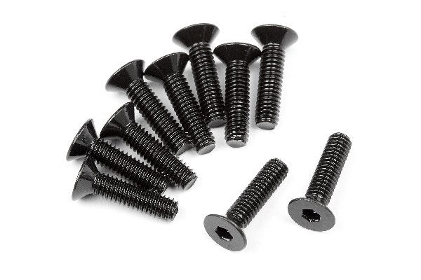 Flat Head Screw M2.5X10Mm (Hex Socket/10Pcs)