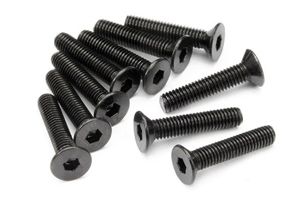 Flat Head Screw M3X15Mm (Hex Socket/10Pcs)