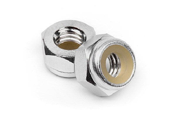 Aluminum Lock Nut M4 (Silver/10Pcs)