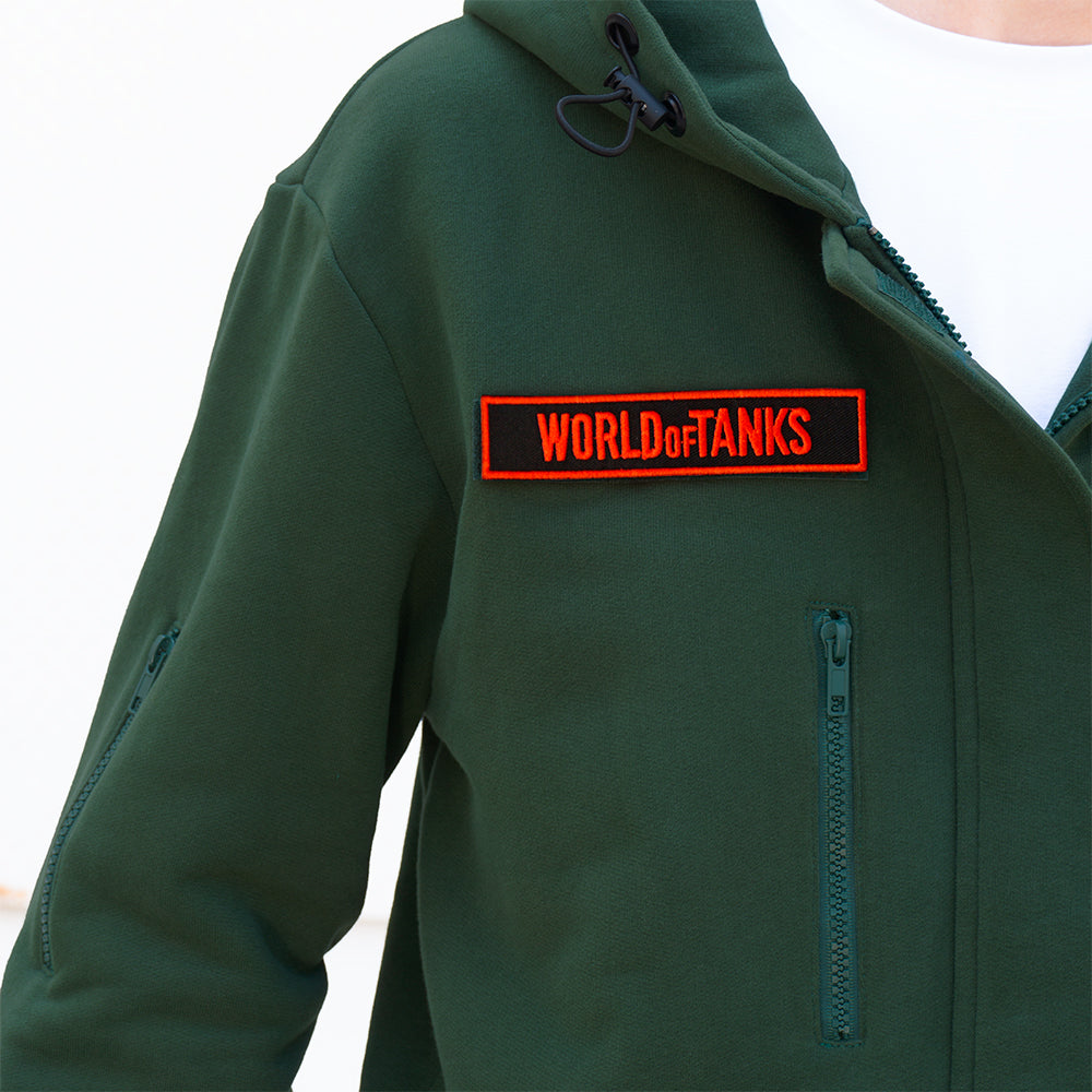 World of Tanks Zip hoodie with patches green, XL