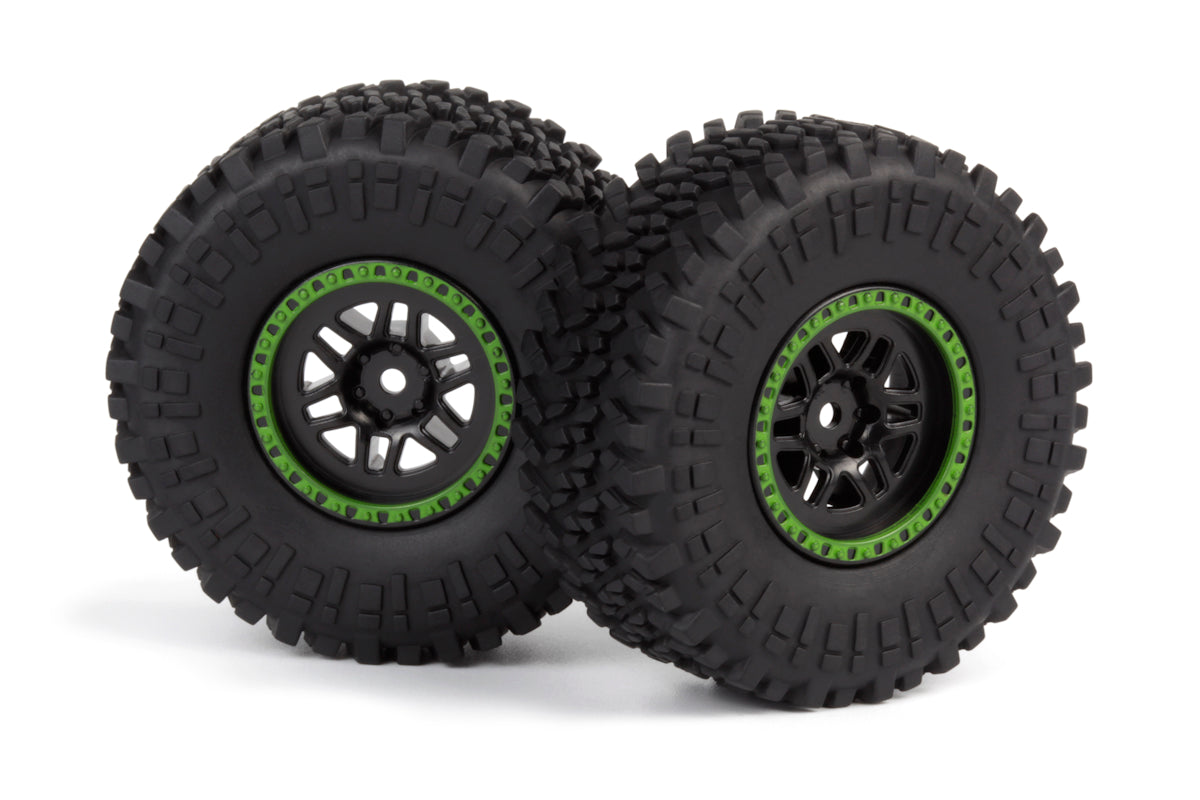 Assembled Wheel & Tyre (Green/2pcs)