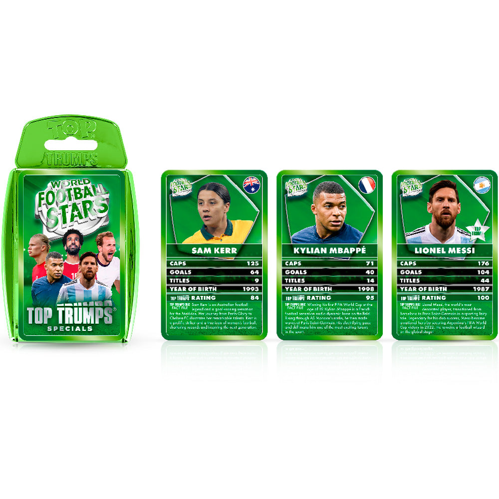 Winning Moves World Football Stars -(Green) English Top Trumps