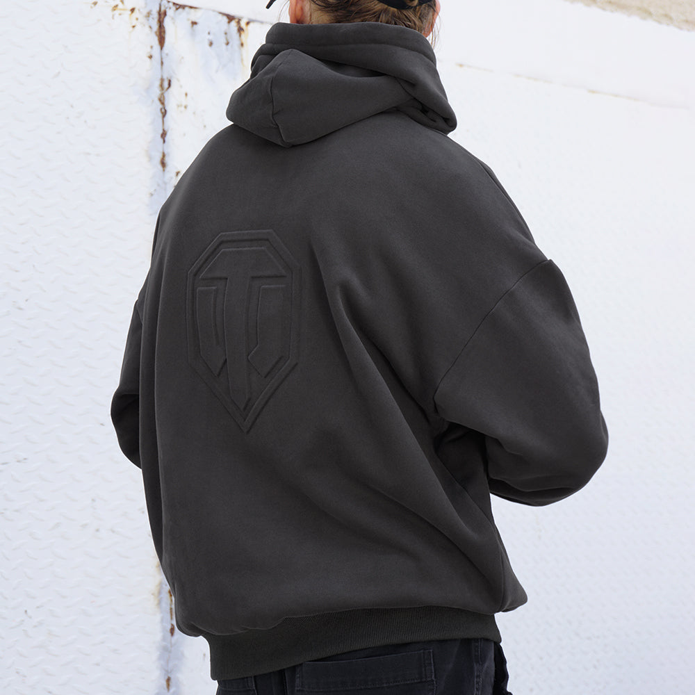 World of Tanks Hoodie with embossing grey, 3XL
